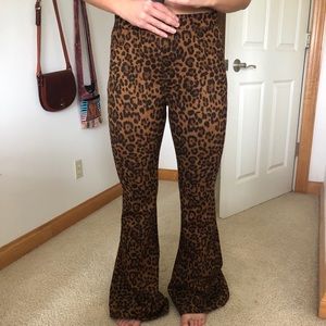 Free People Vegan Suede Flare Pants